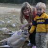 Kids with Mom's deer. Should have heard the cheer when it went down:-)) They were pretty proud kids!