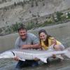 Sturgeon fishing 2011 on Fraser River, B.C. Always catch and release for these big animals.